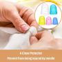 Anti-slip Silicone Fingertip Protectors Guitar Finger Guards 5 Sizes Finger Protection Covers Caps for Stringed Instruments Guitar Mandolin Bass Counting Sewing, 5 Sizes (Multicolor)