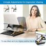HUANUO Adjustable Laptop Stand for Desk - Easy to Sit or Stand with 9 Adjustable Angles, Laptop Riser Reduces Neck Pain, Fits 15.6 Inch Laptop & Notebook, Height Adjustable Computer & Tablet Riser