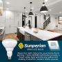 Sunperian 12 Pack BR40 LED Light Bulbs, 13W=85W, 4000K Cool White, 1400 Lumens, Dimmable Flood Light Bulbs for Recessed Cans, Enclosed Fixture Rated, Damp Rated, UL Listed, E26 Standard Base