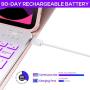 iPad Air 4 Case with Keyboard - 7 Color Backlit Detachable Wireless Keyboard - Slim Leather Folio Smart Cover for iPad 11 Pro 2020, iPad 10.9 2020, Compatible with Apple Pencil (Rose Gold)
