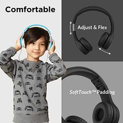 LilGadgets Kids Premium Volume Limited Wired Headphones with SharePort (Children, Toddlers) - Black