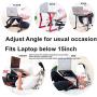 Ergonomic Portable Laptop Stand Table Desk Foldable Lap Tray for Bed Sofa Fully Adjustable Height and Angle Laptop Riser with USB Fans for Work from Home or Travel(Yellow)
