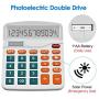 Helect Calculator, Standard Function Desktop Calculator, White