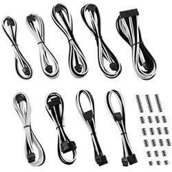 CableMod RT-Series ModMesh Classic Cable Kit for ASUS and Seasonic - Black / White [cm-RTS-CKIT-NKKW-R]