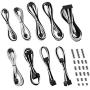 CableMod RT-Series ModMesh Classic Cable Kit for ASUS and Seasonic - Black / White [cm-RTS-CKIT-NKKW-R]