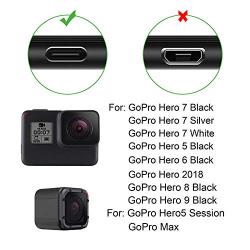 Suptig Charging Cable Type-C Charging Cable 2 Pack Compatible for Gopro Hero 9 Hero 8 Hero 7 Black Gopro Max Hero 7 Silver Hero 7 White Hero 6 Black Gopro Hero 5 Black Hero5 Session Hero 2018 (Black)