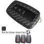 Lcyam Key Fob Cover Case fits for Toyota Corolla Highlander Camry RAV4 Prius Avalon Smart Keyless Remote (carbon fiber pattern)