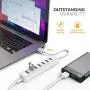 iDsonix USB 3.0 Hub, 7-Port 5V / 3A Powered USB Hub, 5Gbps HighSpeed Data Transmission USB Splitter for Laptop, iMac, Surface Pro, XPS, USB Flash Drives, Mobile HDD, Printer, Camera, and More -White iDsonix USB 3.0 Hub, 7-Port 5V / 3A Powered USB Hub, 5Gbps HighSpeed Data Transmission USB Splitter for Laptop, iMac, Surface Pro, XPS, USB Flash Drives, Mobile HDD, Printer, Camera, and More -White