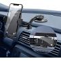 Car Phone Mount, 3-in-1 Universal Cell Phone Holder Dashboard Windshield Air Vent, Flexible Long Arm, Strong Suction Anti-Shake Stabilizer Fit with iPhone 12 Pro Max/11/X/SE, Samsung Galaxy and More
