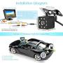 Rear View Camera, 12V 8 LED Backup Camera Night Vision Waterproof 150° View Angle, HD Reversing Camera with Parking Guidelines Mirror Image, Universal for 12V Car/Minitruck/RV/SUV/Minivan/Camper