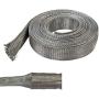 Electriduct 3/4'' Tinned Copper Metal Braid Sleeving Flexible EMI RFI Shielding Wire Mesh (0.48'' Diameter) - 50 Feet