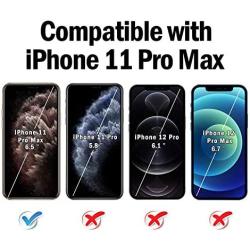 [4 Pack] QHOHQ 2 Pack Tempered Glass Screen Protector +2 Pack Tempered Glass Camera Lens Protector for Apple iPhone 11 Pro Max(6.5''),9H Hardness - HD - Scratch-Resistant - Bubble Free - Case Friendly