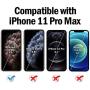 [4 Pack] QHOHQ 2 Pack Tempered Glass Screen Protector +2 Pack Tempered Glass Camera Lens Protector for Apple iPhone 11 Pro Max(6.5''),9H Hardness - HD - Scratch-Resistant - Bubble Free - Case Friendly
