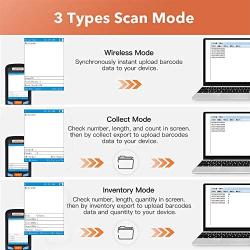 JRHC Barcode Scanner 1D by trohestar, Wireless Inventory Scanner Portable Data Collector, Handheld Data Terminal Inventory Device with 2.8 inch TFT Color LCD Screen