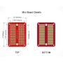 ElectroCookie Prototype PCB Solderable Breadboard for Electronics Projects Compatible for DIY Arduino Soldering Projects, Gold-Plated (5 Pack + 1 Mini Board, Red)