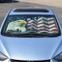 BDK Patriotic USA Eagle Flag Front Windshield Sunshade-Accordion Folding Auto Shade for Car Truck SUV-Blocks UV Rays Sun Visor Protector-Keeps Your Vehicle Cool-58 x 28 Inch