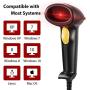 Handheld Barcode Scanner, Esky wired bar code reader with Adjustable Stand, USB Laser Barcode Scanner Automatic 1D Bar Code Reader for POS System Sensing, Store, Supermarket, Warehouse