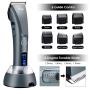 Beard and Hair Trimmer, Hizek Hair Clippers Professional Haircut Kit,Cordless Mens Trimmer with 3 Adjustable Speeds,Charging Stand, Ceramic and Titanium Blades,and 6 Guide Combs for Family Use Beard and Hair Trimmer, Hizek Hair Clippers Professional Haircut Kit,Cordless Mens Trimmer with 3 Adjustable Speeds,Charging Stand, Ceramic and Titanium Blades,and 6 Guide Combs for Family Use