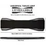 LoveHandle Tablet / XL Grip for Most Tablets and Large Smartphones - Black Elastic Strap Finger Grip with Grey Base (LHT-01-Grey)