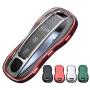 Red TPU car Key case for Porsche 2020 2021 Porsche Panamera Cayenne Macan 918 fit Keyless Entry Remote Key Cover Shell Bag