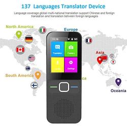 Language Translator Device 137 Languages, Two Way Language Instant and Portable Voice Translator, Offline Real-Time Translator Device with Recording, 1500 mAh Battery