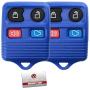 2 KeylessOption Blue Replacement 4 Button Keyless Entry Remote Control Key Fob