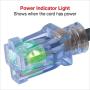 Clear Power 50 ft Heavy Duty Rubber Outdoor Extension Cord 12/3 SJOOW, Power Indicator Light, Black, Oil Water & Weather Resistant Flame Retardant, 3 Prong Grounded Plug, CP10185