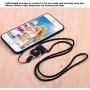 3Pcs Detachable Cell Phone Neck Lanyard Strap - Ideal for Cellphone,ID Card Badge,Camera,iPod,Mp3,PSP,USB Flash Drive and Any Other Electronic Devices with a Lanyard Hole-White+pink