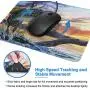 Fishing Bass Mouth Mouse Pad with Stitched Edge, Premium-Textured Gaming Mouse Mat, Non-Slip Rubber Base Mousepad for Laptop, Computer & PC, 10.2x8.3x0.12 inch