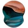 ITNRSIIET Mouse Pad, Ergonomic Mouse Pad with Gel Wrist Rest Support, Gaming Mouse Pad with Lycra Cloth, Non-Slip PU Base for Computer, Laptop, Home, Office & Travel, Abstract Marbling