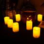 10 Pack Battery Operated Electric Flameless LED Votive Candles with Remote and Timer Realistic Flickering Set Bulk for Black Friday Christmas New Year Wedding Party Decorations Batteries Included