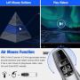 Wireless Presentation Remote, RF 2.4Ghz USB Rechargeable Powerpoint Presenter Clicker Remote Control Pointer for Mac/PC