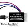 DC Motor Speed Controller Universal DC 12V 24V 10A Electronic Stepless Speed Regulator Switch for Car Truck Fan Heater Control