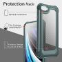 iPhone 6S Case, iPhone 6 Case with [ Screen Protector Tempered Glass x2Pack] SUPBEC Protective Phone Cover with Silicone PC+TPU Shockproof Rubber Heavy Duty Case for iPhone6 / iPhone6S-Clear Green