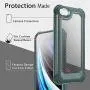 iPhone 6S Case, iPhone 6 Case with [ Screen Protector Tempered Glass x2Pack] SUPBEC Protective Phone Cover with Silicone PC+TPU Shockproof Rubber Heavy Duty Case for iPhone6 / iPhone6S-Clear Green