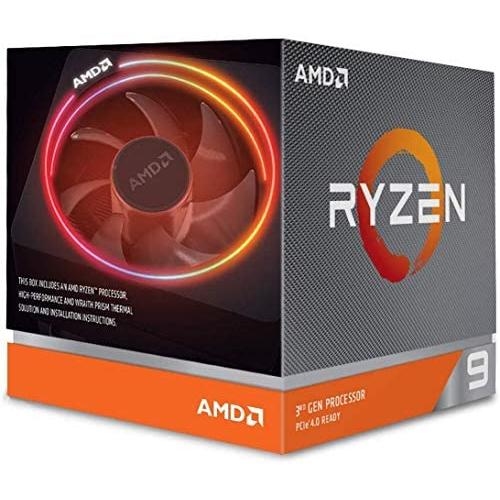 AMD Ryzen 9 3900X 12-core, 24-thread unlocked desktop processor with Wraith Prism LED Cooler