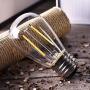 10 Pack-LED S14 Replacement Bulbs, LED Filament Bulb, 2W(20W Equivalent), Fits for Outdoor String Lights/Patio Lights, Warm 2700K, Dimmable, E26 Standard Screw Base, Clear Glass (2W-10 Pack)