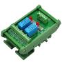Electronics-Salon DIN Rail Mount 2 DPDT Signal Relay Interface Module, DC 24V Version.