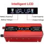 Cantonape 1000W/2000W(Peak) Car Power Inverter DC 12V to 110V AC Converter with LCD Display Dual AC Outlets and Dual USB Car Charger for Car Home Laptop Truck (Red)