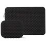MOSISO Laptop Sleeve Compatible with MacBook Air 13 inch 2018-2021 A2337 M1 A2179 A1932, MacBook Pro A2338 M1 A2289 A2251 A2159 A1989 A1706 A1708, Diamond Foam Neoprene Bag with Small Case, Black