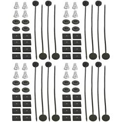 Universal Electric Radiator Fan Tie Strap Mounting Kit 4 Pack Zip Ties Straps Tabs Springs