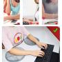 2Pcs Portable Round Computer Wrist Elbow Rest Pad, AUHOKY Upgraded Thickened Cotton Keyboard Elbow Pad, Premium Arm Support Mat for Office Table Desktop Working Gaming-Less Strain (9.8 Inch) (Gray)
