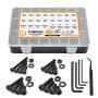 VIGRUE 1235PCS M2 M3 M4 M5 Screws Assortment Set, 14.9 Grade Alloy Steel, Hex Socket Head Cap Screws Bolts Nuts Washers Assortment Kit with Allen Wrench