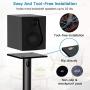 PERLESMITH Universal Floor Speaker Stands 26 Inch for Surround Sound, Klipsch, Sony, Edifier, Yamaha, Polk & Other Bookshelf Speakers Weight up to 22lbs - 1 Pair
