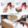 Eyoyo 1D Bluetooth Barcode Scanner Wireless,USB Wired/Bluetooth/ 2.4G Wireless Connection Hand Scanners with Time & Date Prefix Suffix USB Bar Code Reader for Inventory Management