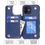 Arae Compatible with iPhone 12 Case and iPhone 12 Pro Case - Wallet Case with PU Leather Card Pockets Back Flip Cover for iPhone 12/12 Pro 6.1 inch - Blue