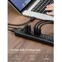 Rosonway Powered USB Hub 16 Ports 100W USB 3.0 Data Hub Aluminum USB Hub 3.0 Splitter with 12V/8.3A UL Certified Power Adapter and Individual On/Off Switches RSH-A16 (Black)
