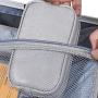 Electronic Accessories Storage Bag, Premium PU Leather Multifunctional Travel Digital Accessories Storage Bag Cable Organizer Bag, Grey