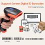 Tera CCD Barcode Scanner Wired Bar Code Reader USB 1D Linear Bar Code Scanner Fast and Precise Scan for Screen Digital Tablets Laptop Smartphone Barcode