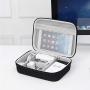 KALIM Cable Organizer Bag, Waterproof Electronic Accessories Soft Case, Traveling Wire Bag for iPad Mini Cables Phone Chargers Adapter Flash Hard Drive and More(Large/Black)